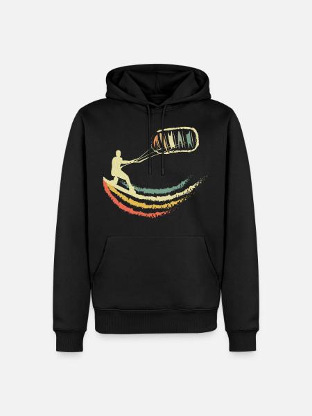 kitesurfing - Sweat à capuche Premium bio Homme - noir