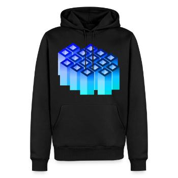 Résumé Warben Art 1 - Sweat à capuche Premium bio Homme - noir - Devant - Nico (187cm)