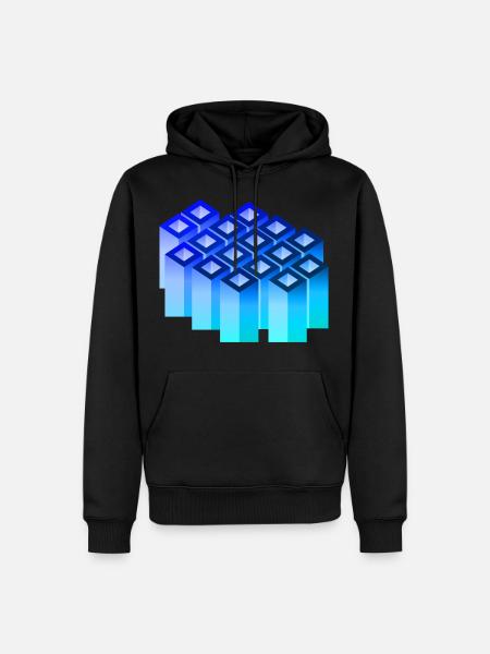 Abstract Warben Art 1 - Men’s Premium Organic Hoodie - black