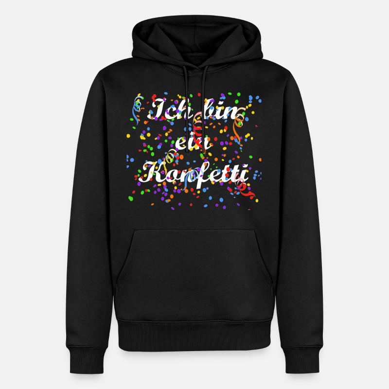 Confettis - Carnaval - Sweat à capuche Premium bio Homme - noir