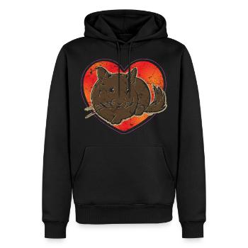 Chinchilla - Männer Premium Bio Hoodie - Schwarz - Vorne - Nico (187cm)