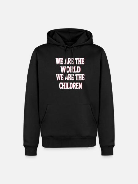We are the world - Männer Premium Bio Hoodie - Schwarz