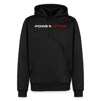 Powerlifter 1 - Sweat à capuche Premium bio Homme - noir - Devant - Nico (187cm)