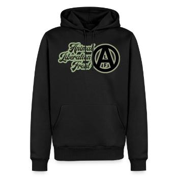 ANIMAL LIBERATION FRONT ALF - Men’s Premium Organic Hoodie - black - Front - Nico (187cm)