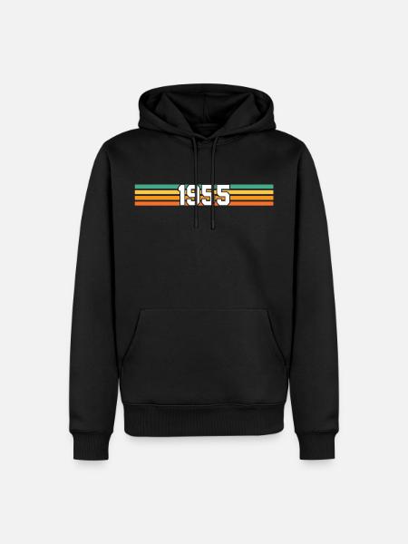 retro 1955 - Sweat à capuche Premium bio Homme - noir