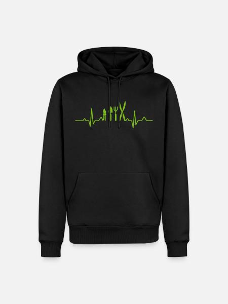 Gärtner Gärtner Herzschlag Gartenarbeit - Männer Premium Bio Hoodie - Schwarz