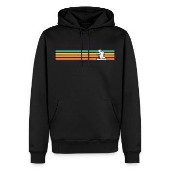 Retro-Biathlon Biathlete - Männer Premium Bio Hoodie - Schwarz - Vorne - Nico (187cm)