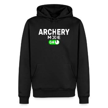 Archery Mode - Männer Premium Bio Hoodie - Schwarz - Vorne - Nico (187cm)