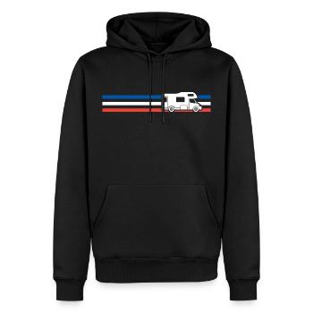 Camping-Bus flagge nationale de france - Männer Premium Bio Hoodie - Schwarz - Vorne - Nico (187cm)