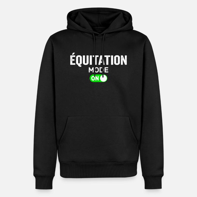 Équitation mode on - Sweat à capuche Premium bio Homme - noir
