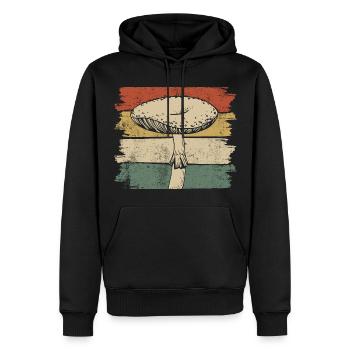 Grand Champignon Millésime - Sweat à capuche Premium bio Homme - noir - Devant - Nico (187cm)