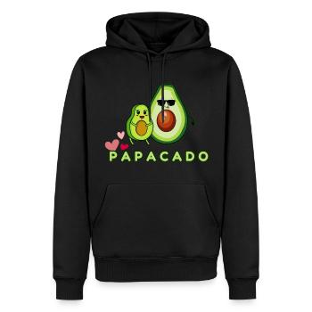 Lustiger Spruch Papacado Avocado - Männer Premium Bio Hoodie - Schwarz - Vorne - Nico (187cm)