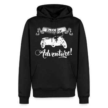 Ready For Adventure Motorcycle Carriage ural Tricycle - Men’s Premium Organic Hoodie - black - Front - Nico (187cm)