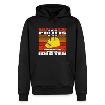 Einmal ohne Idioten - Männer Premium Bio Hoodie - Schwarz - Vorne - Nico (187cm)
