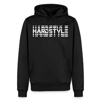 Hardstyle - Hardstyle Musik - Fastival -Rave -Edm - Männer Premium Bio Hoodie - Schwarz - Vorne - Nico (187cm)