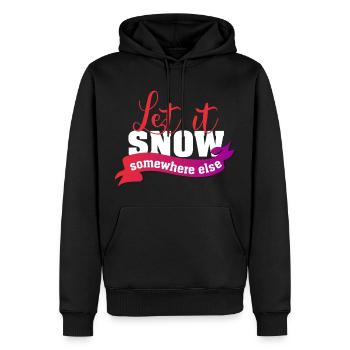 Laissez-le neiger ailleurs hiver Schnee noël Fun - Sweat à capuche Premium bio Homme - noir - Devant - Nico (187cm)