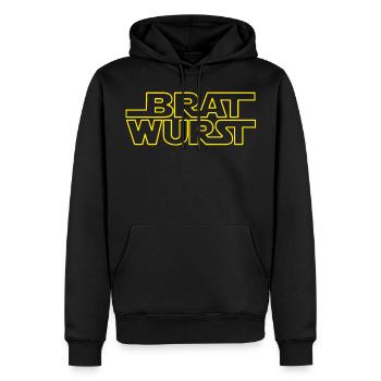 Bratwurst Science Fiction - Männer Premium Bio Hoodie - Schwarz - Vorne - Nico (187cm)