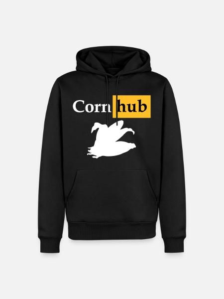 Corn hub - Men’s Premium Organic Hoodie - black