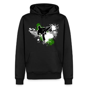 Karaté Temps Libre Cadeau Karatéka Sport de Combat - Sweat à capuche Premium bio Homme - noir - Devant - Nico (187cm)