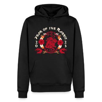 Year Of The Rabbit 2023 Chinese New Year - Männer Premium Bio Hoodie - Schwarz - Vorne - Nico (187cm)