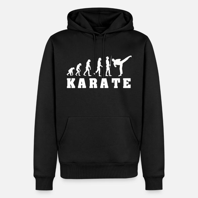Evolution du Karaté - Sweat à capuche Premium bio Homme - noir