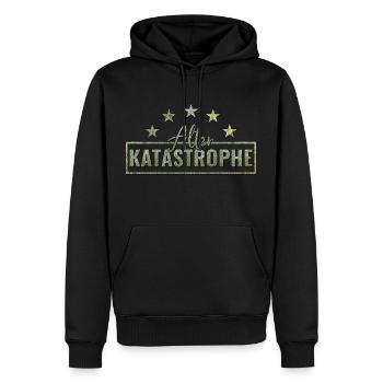 Alter Katastrophe - Männer Premium Bio Hoodie - Schwarz - Vorne - Nico (187cm)