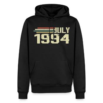 Geburtstag Juli 1994 Jahr 1994 Juli Jahrgang 1994 - Männer Premium Bio Hoodie - Schwarz - Vorne - Nico (187cm)