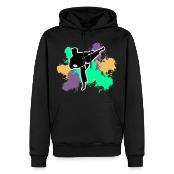 Karate Kampfsport - Männer Premium Bio Hoodie - Schwarz - Vorne - Nico (187cm)