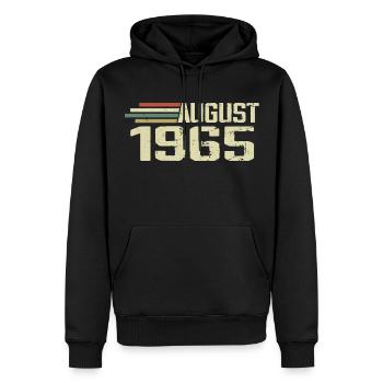 Born August 1965 Anniversary August 1965 Year - Men’s Premium Organic Hoodie - black - Front - Nico (187cm)