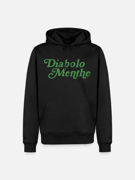 Diabolo menthe - Sweat à capuche Premium bio Homme - noir