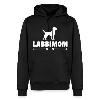 Labrador - Männer Premium Bio Hoodie - Schwarz - Vorne - Nico (187cm)