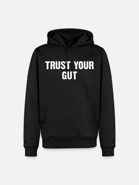 Trust Your Gut - Men’s Premium Organic Hoodie - black