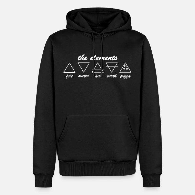 Élément de pizza - Sweat à capuche Premium bio Homme - noir