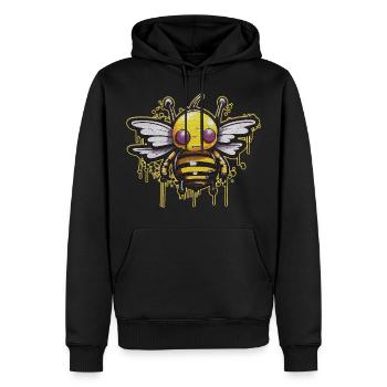Buzzin' Bee Bomb | Amoureux des abeilles - Sweat à capuche Premium bio Homme - noir - Devant - Nico (187cm)