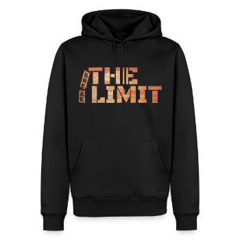 Die Grenze Überschreiten - Männer Premium Bio Hoodie - Schwarz - Vorne - Nico (187cm)