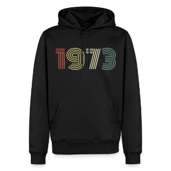 1973 Geburtstag Jahrgang 1973 Geschenk 1973 - Männer Premium Bio Hoodie - Schwarz - Vorne - Nico (187cm)