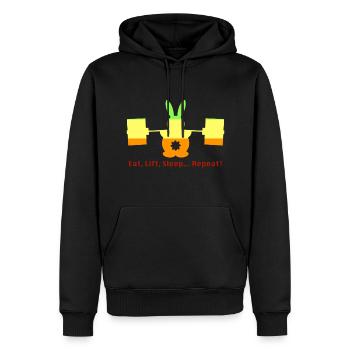 Colour Clean Rabit - Männer Premium Bio Hoodie - Schwarz - Vorne - Nico (187cm)