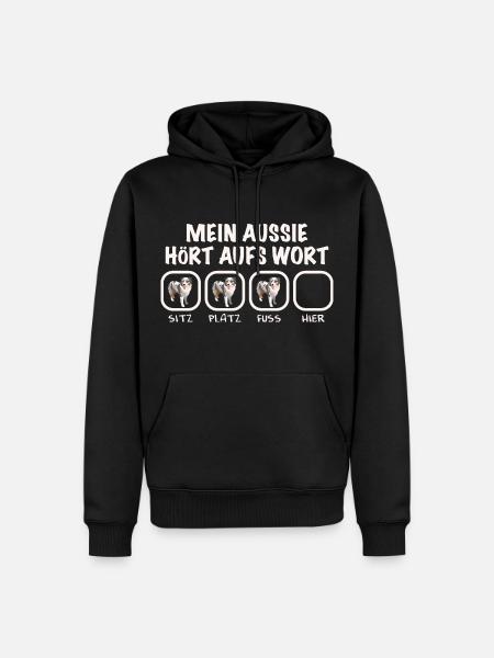 Australian Shepherd - Männer Premium Bio Hoodie - Schwarz