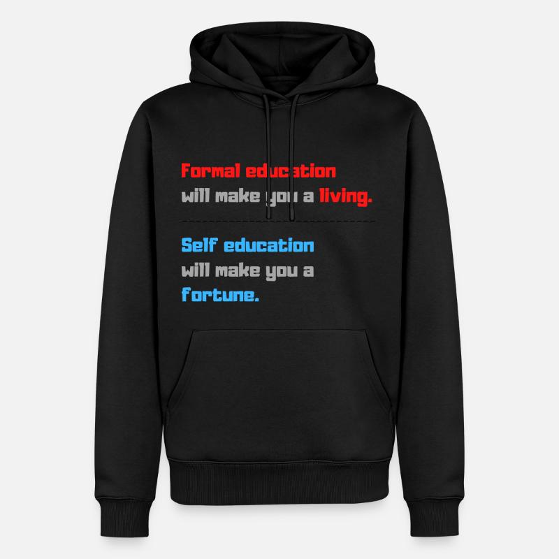 Citations Citation éducative - Sweat à capuche Premium bio Homme - noir