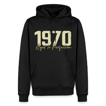 Original 1970 Rétro Cadeau d’anniversaire des années 1970 Années 1970 - Sweat à capuche Premium bio Homme - noir - Devant - Nico (187cm)