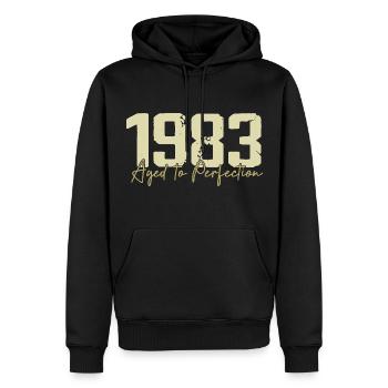 Original 1983 Rétro 1983 Cadeau d’anniversaire 1983 - Sweat à capuche Premium bio Homme - noir - Devant - Nico (187cm)