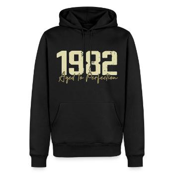 Original 1982 Rétro 1982 Cadeau d’anniversaire 1982 - Sweat à capuche Premium bio Homme - noir - Devant - Nico (187cm)