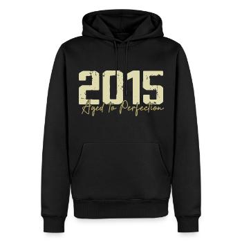 Original 2015 Rétro 2015 Cadeau d’anniversaire 2015 - Sweat à capuche Premium bio Homme - noir - Devant - Nico (187cm)
