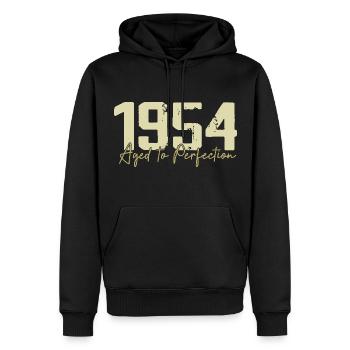 Original 1954 Rétro 1954 Cadeau d’anniversaire 1954 - Sweat à capuche Premium bio Homme - noir - Devant - Nico (187cm)