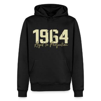 Original 1964 Rétro 1964 Cadeau d’anniversaire 1964 - Sweat à capuche Premium bio Homme - noir - Devant - Nico (187cm)