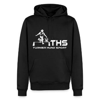 429 E-tournoi sports de chien - Sweat à capuche Premium bio Homme - noir - Devant - Nico (187cm)