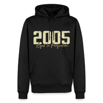 Original 2005 Rétro 2005 Cadeau d’anniversaire 2005 - Sweat à capuche Premium bio Homme - noir - Devant - Nico (187cm)
