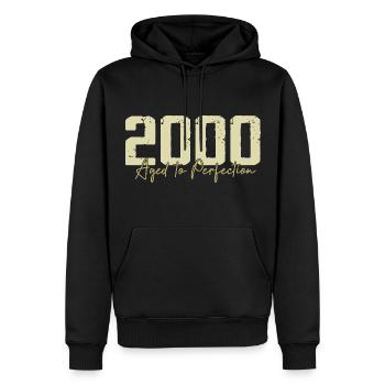 Original 2000 Retro 2000 Geburtstagsgeschenk 2000 - Männer Premium Bio Hoodie - Schwarz - Vorne - Nico (187cm)
