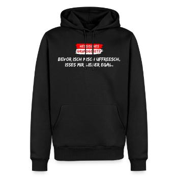 Hessen Shirt Hessisches Shirt - Männer Premium Bio Hoodie - Schwarz - Vorne - Nico (187cm)