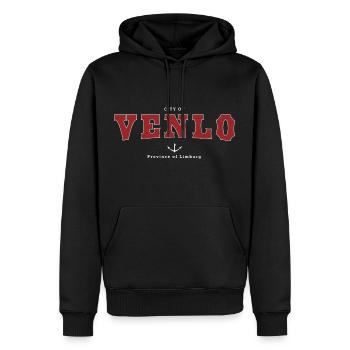 Venlo - Sweat à capuche Premium bio Homme - noir - Devant - Nico (187cm)
